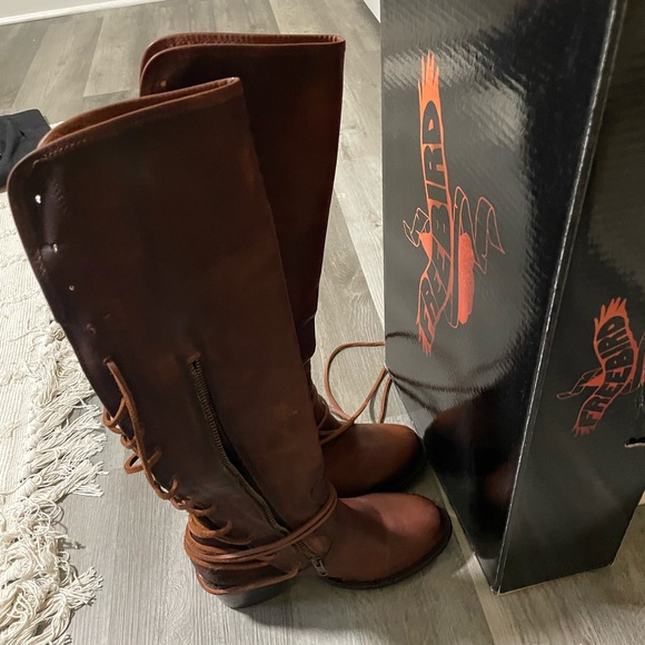 Freebird by Steven Cognac Lace-Up Boots - Picture 11 of 12